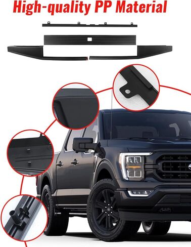 Tailgate Cover Molding Trim for Ford F150 15-20, Combined Tailgate Step Center Flexible Flex Step Protector Cap Top Trim for Ford F150 2015-2020 Accessories, Replace #FO1904135#FL3Z9940602B in Kuwait