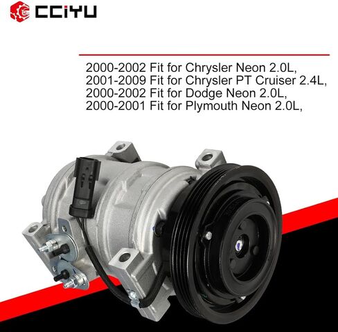 Cciyu تكييف وضاغط للهواء لكرايسلر لنيون PT كروزر 2.0L 2.4L 2000-2009 التيار المتناوب ضاغط للسيارة in Kuwait
