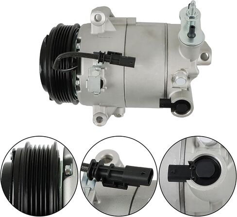 AC Compressor with Clutch 23314082 Replacement for Envision L4 2.5L 2017-2020 Replacement for Chevrolet Colorado L4 2.5L 2015-2022 CO 11483C in Kuwait