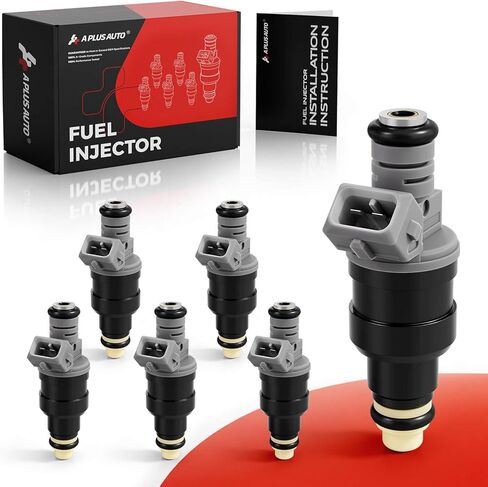 Fuel Injectors Set of 6, Compatible with Ford Ranger 1999-2000 Flex, Mazda B3000 Flex Fuel 1999, Mazda B3000 Gas 2000, v6 3.0L, 4 Holes, Replace Part FJ305 8001308N in Saudi Arabia
