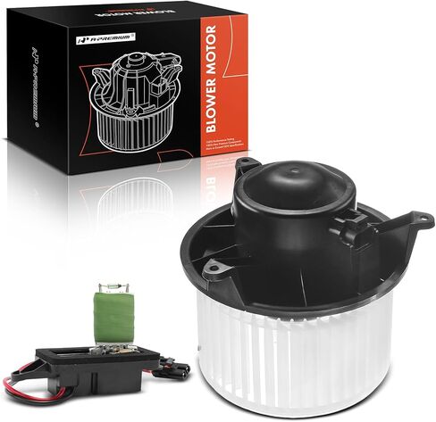 A-Premium HVAC Heater Blower Motor and Resistor Assembly Compatible with Chevrolet, GMC and Cadillac Vehicles - Silverado 1500/1500 HD, Avalanche 2500, Sierra 2500 HD/3500 - Front Side, 2-PC Set in Kuwait