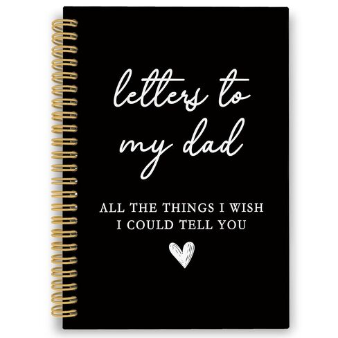 XPH Dad Memorial Gifts Spiral Notebook, Letters to My Dad Journaling Notebooks, Remembrance Sympathy Gifts for Loss of Father Hardcover Journals for Writing 160 Pages 5.5 x 8.3 Inch, Bereavement Gift in Kuwait