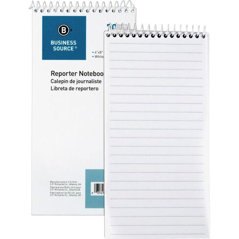 Gregg Ruled Reporter's Notebook, 4" x 8", 70 Sheets, White, Box of 12 by Business Source in Kuwait