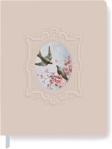 Fringe Studio Classic Large Paperback Journal W/Tip-On Accent, "VICTORIAN BIRDS" 7.5" w x 9.5" h, 208 pages, Memento Collection (841PA302FSC) in Saudi Arabia