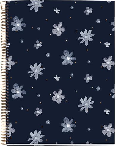 Miquelrius Midnight Floral Sparkles 4-subject Notebook 8.5 x 11 240 Pages 70gr Paper in Saudi Arabia