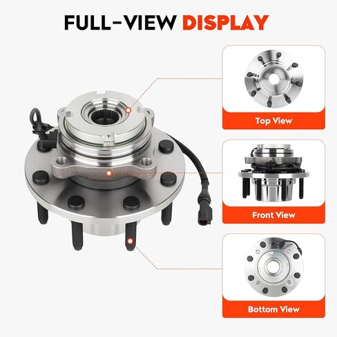 Front Wheel Hub Bearing Assembly for Ford F250 F350 Super Duty for Excursion 99-04 only 4WD w/ABS,8Lugs w/Coarse Thread replacment 515020 2PCS in Saudi Arabia