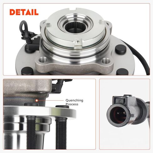Front Wheel Hub Bearing Assembly for Ford F250 F350 Super Duty for Excursion 99-04 only 4WD w/ABS,8Lugs w/Coarse Thread replacment 515020 2PCS in Saudi Arabia