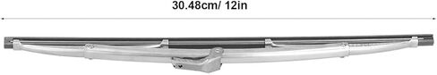 1 Pair Car Wiper Blades, 11.81x1.25in Windshield Wipers, Universal Car Front Windshield Blades, Stainless Steel Polished Tool, Silver in Kuwait
