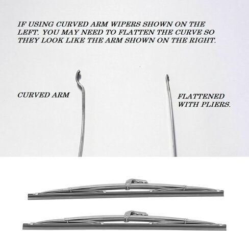 1 Pair Car Wiper Blades, 11.81x1.25in Windshield Wipers, Universal Car Front Windshield Blades, Stainless Steel Polished Tool, Silver in Kuwait