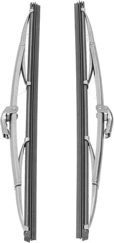 1 Pair Car Wiper Blades, 11.81x1.25in Windshield Wipers, Universal Car Front Windshield Blades, Stainless Steel Polished Tool, Silver in Kuwait
