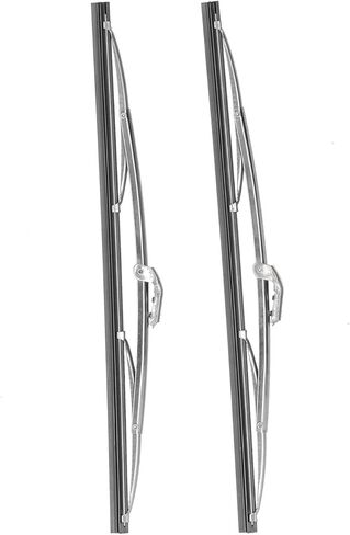 1 Pair Car Wiper Blades, 11.81x1.25in Windshield Wipers, Universal Car Front Windshield Blades, Stainless Steel Polished Tool, Silver in Kuwait