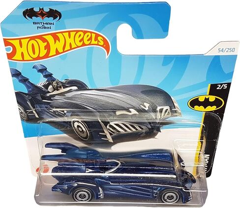 Hot Wheels - Batman & Robin Batmobile - Batman 2/5 - HTD51 - Short Card - DC - Dark Blue - Mattel 2024-1:64 in Kuwait