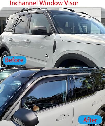 inchannel Window Visor Compatible with Jeep Grand Cherokee 2011-2021 Rain Guards Vent Wind Deflector Smoke 4pc in Kuwait