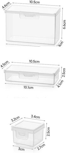 Case Plastic Desktop Decor Supplies Multi-purpose Small Thing Container Small ID Card Organizer(70ml-10.5x4.5x2.5cm) in Kuwait