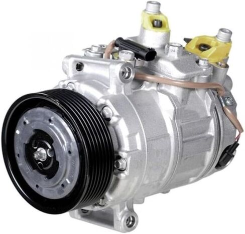 KarParts360 لسيارات BMW 545i/645Ci 2004 2005 ضاغط مكيف الهواء | ملف 12 فولت | صمام التحكم الإلكتروني | 2 حلقات دائرية | 4 أخاديد عجلة بولي | بديل لـ 64529195721، 64509180548 in Kuwait