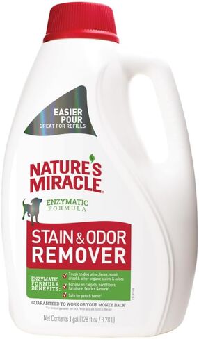 Nature’s Miracle® Stain & Odor Remover, Tough on Dog Urine, Feces, Vomit, Drool and Other Organic Stains and Odors, 1 Gallon in Saudi Arabia