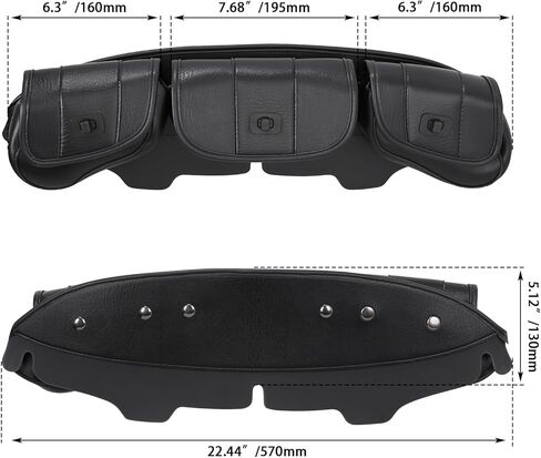 3 Pocket Fairing Pouch Windshield Bag Fits For Harley Touring Electra Street Tri Glide 1996-2013 in Kuwait
