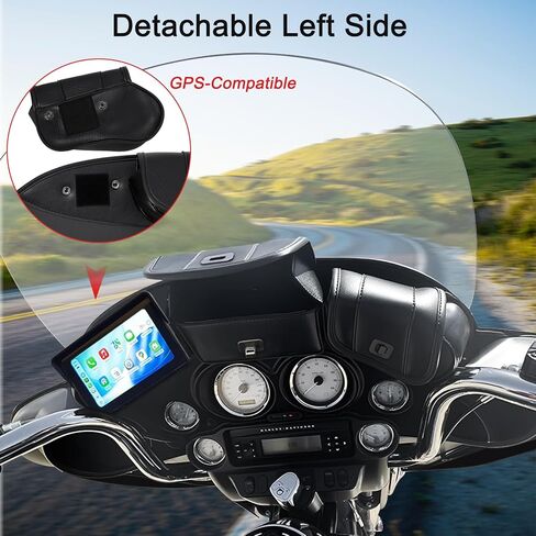 3 Pocket Fairing Pouch Windshield Bag Fits For Harley Touring Electra Street Tri Glide 1996-2013 in Kuwait