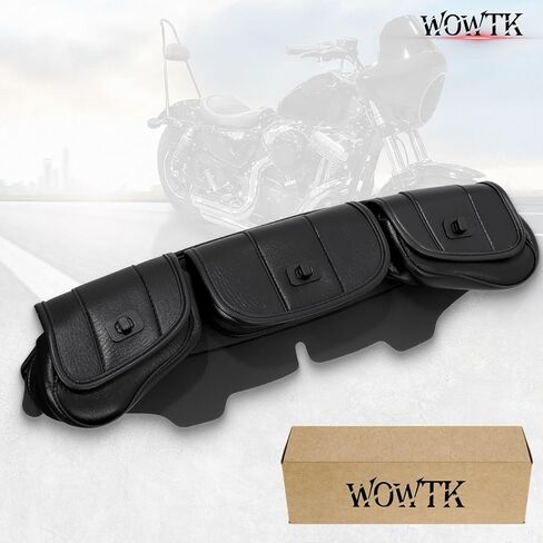 3 Pocket Fairing Pouch Windshield Bag Fits For Harley Touring Electra Street Tri Glide 1996-2013 in Kuwait