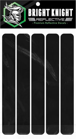 Bright Knight Reflective Stickers for Helmet 3M Reflective Vinyl Pre-Cut Rectangle Strips for Bike Car and Motorcycle Decals High Visibility Safety Hard Hat Stickers Made in USA in Saudi Arabia