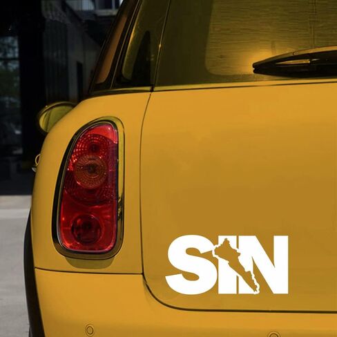 Sticker Sinaloa Decal Mexico Letters Car Truck Window Laptop Map Vinyl Bumper SIN Estado MX (3.9 x 9 inches, Sinaloa) in Kuwait