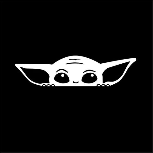 Baby Alien Car Decal 2-Pack, White Die-Cut Vinyl Sticker 7x10 Inch, Cute Window Art for Car Truck Laptop in Saudi Arabia