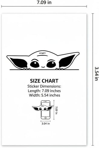Baby Alien Car Decal 2-Pack, White Die-Cut Vinyl Sticker 7x10 Inch, Cute Window Art for Car Truck Laptop in Saudi Arabia