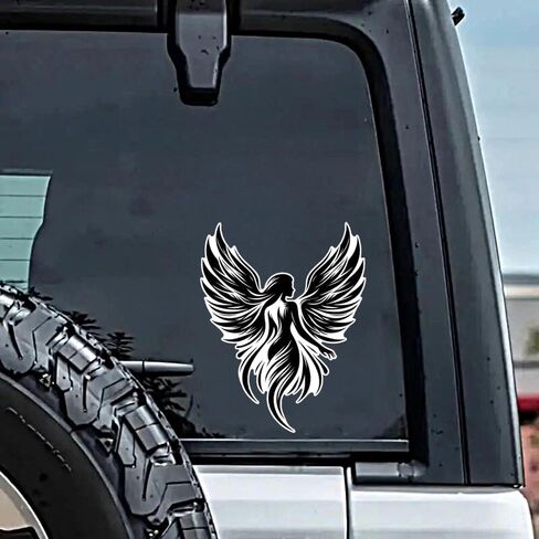 2 PCS Angel's Wings Vinyl Decals, Waterproof Removable Stickers for Laptops, Cars, Trucks, Bumpers,Motorcycles Z-144 in Saudi Arabia