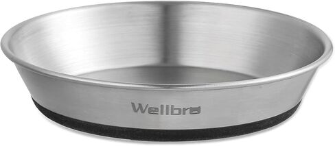 Cat Bowls, 2 Pcs Stainless Steel Cat Bowls for Food and Water, Whisker Fatigue Shallow Non-Slip Cat Dishes Plates for Small Dog Puppies Cats in Saudi Arabia