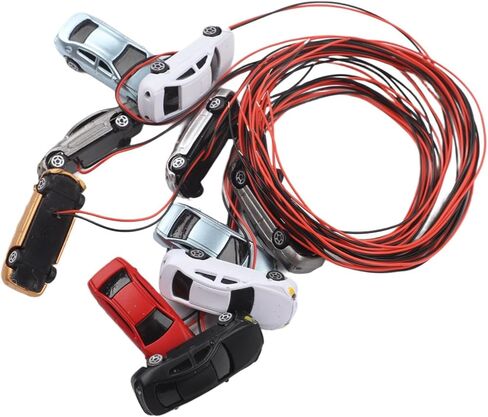Bundle Of 10 LED Illuminated Model Cars For N Scale Railway Street Scene And Architectural Layout Made From Plastic And Operated On 12V With Series Resistor in Saudi Arabia