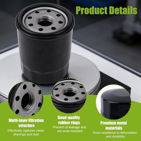 2pcs Oil Filter Replacement for Hydro-Gear 52114 Toro 109-3321 Gravely 21545100, Transmission & Hydraulic Automotive Engine Car Filtro Aceite Motor Compatible with Ariens Bad Boy Bush Hog Exmark in Kuwait