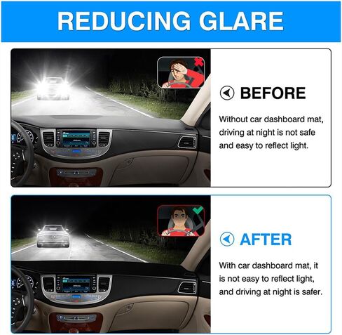 Car Dash Cover Mat Fit for Hyundai Genesis Sedan 4 Door 2008-2012 2013 2014,Dashboard Pad Dash Mat Sunshade Glare UV Rays Protector Dashboard Cover Mat Non-Slip in Saudi Arabia