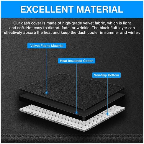 Car Dash Cover Mat Fit for Hyundai Genesis Sedan 4 Door 2008-2012 2013 2014,Dashboard Pad Dash Mat Sunshade Glare UV Rays Protector Dashboard Cover Mat Non-Slip in Saudi Arabia