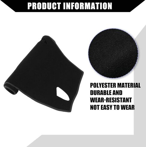 Dash Cover for Audi Q3 2012-2018 / Center Console Dashboard Cover/Non-Slip/Polyester / 1 Pcs Black in Kuwait