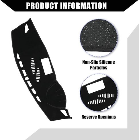 Dash Cover for Audi Q3 2012-2018 / Center Console Dashboard Cover/Non-Slip/Polyester / 1 Pcs Black in Kuwait