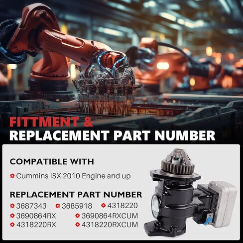 3687343 Air compressor Compatible with Cummins ISX 2010 and Newer Replace 3685918 3690864RX 3690864RXCUM 4318220 4318220RX 4318220RXCUM in Saudi Arabia