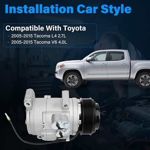 88320-04060 NEW Air Conditioner AC Compressor with Clutch Compatible with 2005-2015 Toyota Tacoma 2.7L 4.0L A/C Compressor kit OEM# 67677, 68677, CO10835C in Saudi Arabia