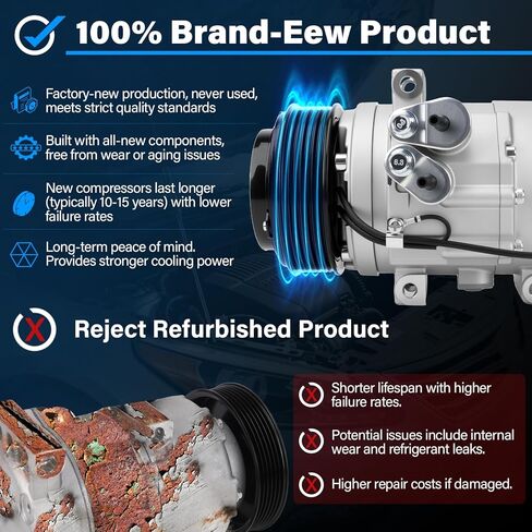 88320-04060 NEW Air Conditioner AC Compressor with Clutch Compatible with 2005-2015 Toyota Tacoma 2.7L 4.0L A/C Compressor kit OEM# 67677, 68677, CO10835C in Saudi Arabia
