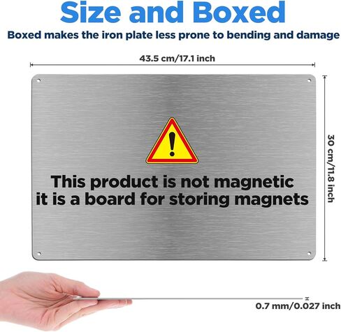 3 Pack Magnetic Board, 17.1" x 11.8" Magnet Bulletin Board with Dual Mounting Display for Notes, Photos, Letters, Spice Jars, Suitable for Wall, Refrigerator, Cabinet in Kuwait