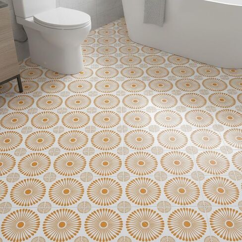 2-Pack 12" x 12" Large Boho Sunburst Floral Tile Stencils - Reusable Vintage Floor & Wall Stencils Templates for Painting Floors, Tile, Concrete Patio, Wall, Furniture, Canvas, Fabric & Home Decor in Saudi Arabia