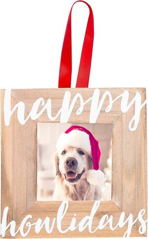 Pearhead Pet Paw Print Keepsake Ornament Kit - DIY Hanging Clay Keepsake for Dogs & Cats, Pet's First Christmas Ornament, Customized Family Ornament, 3 Ribbons in Kuwait
