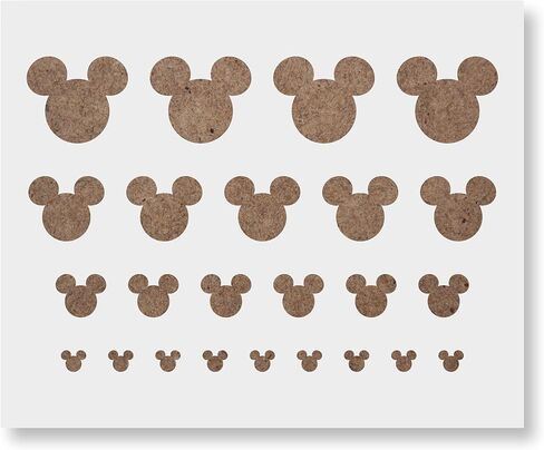Micky Mouse Pattern Stencil – 4 Size Options – Reusable Mickey Stencil for Painting, Drawing, Walls, Wood, Fabric in Saudi Arabia