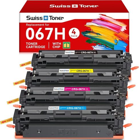 067H 067 Toner Cartridge 4 Pack Set Replacement for Canon 067 067H High Yield, Compatible with Canon Color imageCLASS MF654Cdw MF652Cdw MF653Cdw MF656Cdw LBP633Cdw LBP632Cdw Printers(BK/C/Y/M) in Saudi Arabia