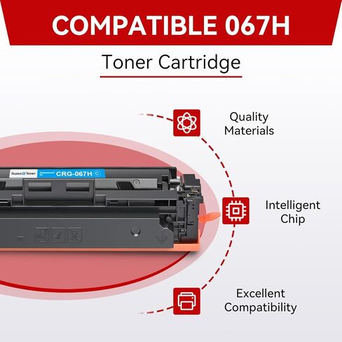 067H 067 Toner Cartridge 4 Pack Set Replacement for Canon 067 067H High Yield, Compatible with Canon Color imageCLASS MF654Cdw MF652Cdw MF653Cdw MF656Cdw LBP633Cdw LBP632Cdw Printers(BK/C/Y/M) in Saudi Arabia