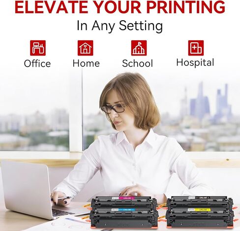 067H 067 Toner Cartridge 4 Pack Set Replacement for Canon 067 067H High Yield, Compatible with Canon Color imageCLASS MF654Cdw MF652Cdw MF653Cdw MF656Cdw LBP633Cdw LBP632Cdw Printers(BK/C/Y/M) in Saudi Arabia