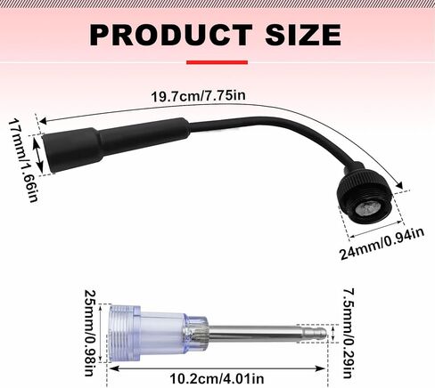 Inline Spark Plug Tester Small Motor Vehicle Engine Ignition Armature Diagnostic Detector Compatible with Motorcycle, Automobile, Lawn Mower etc Internal and External Engines (1 pcs) in Saudi Arabia
