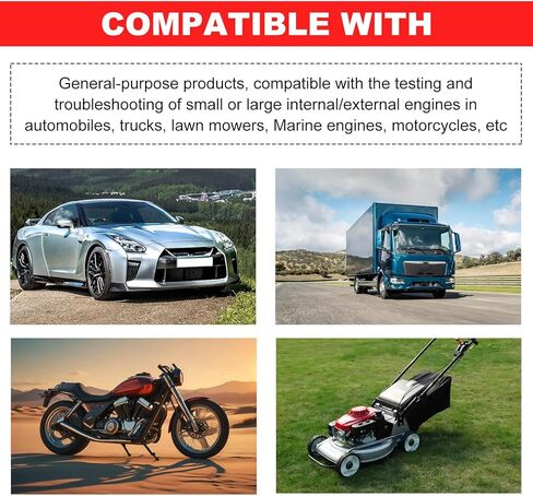 Inline Spark Plug Tester Small Motor Vehicle Engine Ignition Armature Diagnostic Detector Compatible with Motorcycle, Automobile, Lawn Mower etc Internal and External Engines (1 pcs) in Saudi Arabia