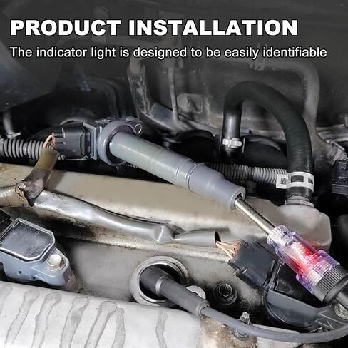 Inline Spark Plug Tester Small Motor Vehicle Engine Ignition Armature Diagnostic Detector Compatible with Motorcycle, Automobile, Lawn Mower etc Internal and External Engines (1 pcs) in Saudi Arabia