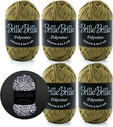 Reflective Yarn 5 Pack Reflective Yarn for Crochet(260g/9oz | 273 Yards) Crocheting/Knitting Scarves,Hats,Socks and Other Glow in The Dark Yarn Projects (5 Colors) in Saudi Arabia
