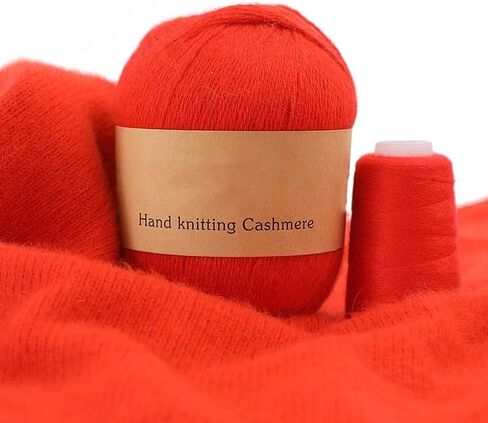 1 Skein Soft Cashmere Yarn for Crocheting 2mm Chunky Crochet Knitting Yarn for DIY Handcrafts Weaving Making Blankets Needlework Craft, About 50g/Skein in Kuwait